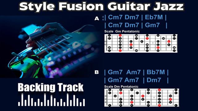 Style Fusion Guitar Jazz - Backing Track For Improvise