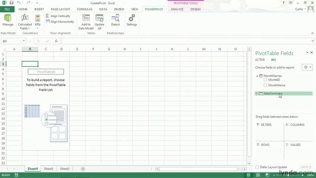 Excel Tutorial - Creating a PowerPivot PivotTable смотреть онлайн