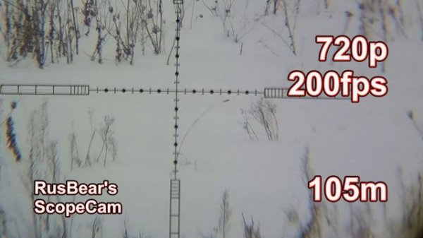 Замедленная съемка на RusBear's ScopeCam крепление