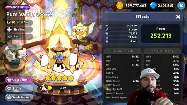 Pure Vanilla Cookie Beascuit & Topping Guide | Cookie Run Kingdom