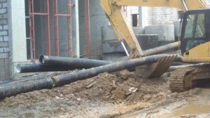 соединение трубы корсис экскаватором