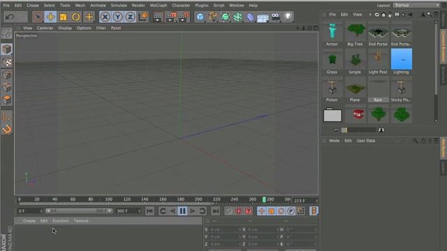 Cinema 4D - Minecraft Pack everything