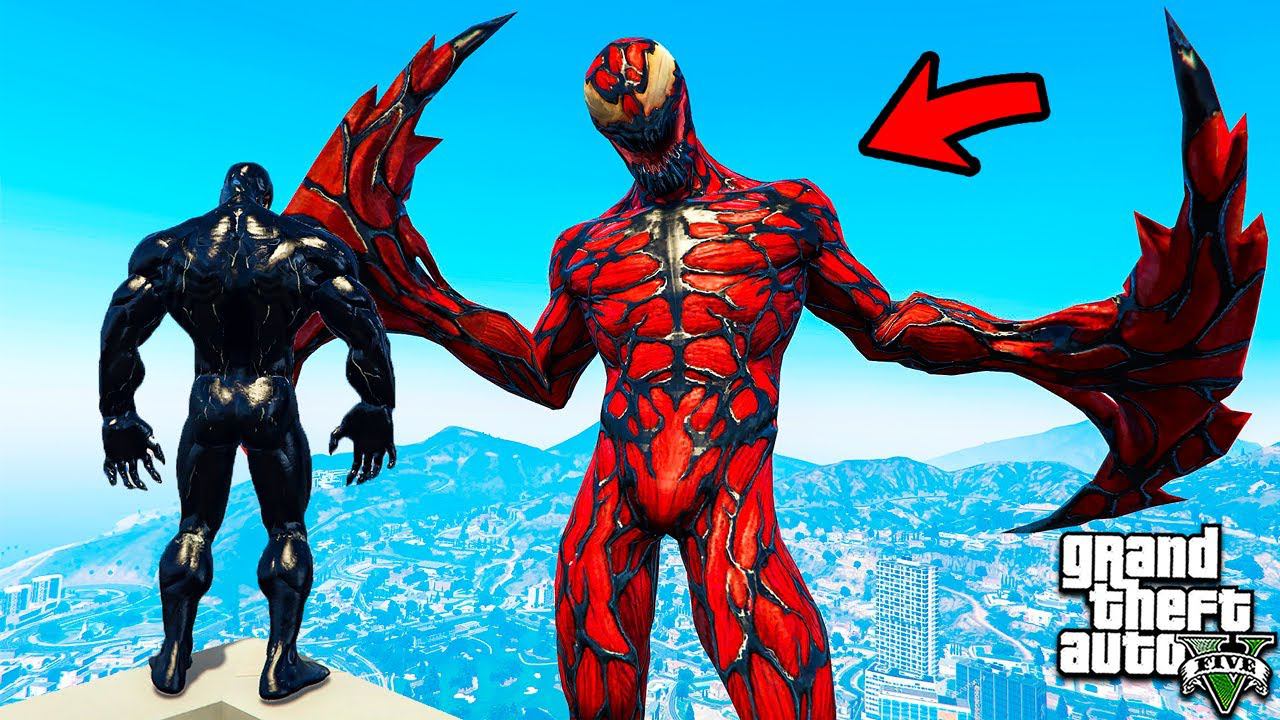 ВЕНОМ ПРОТИВ КАРНАЖА В ГТА 5 МОДЫ! VENOM 2 ДА БУДЕТ КАРНАЖ ОБЗОР МОДА В GTA 5! ВИДЕО ИГРЫ MODS смотреть онлайн