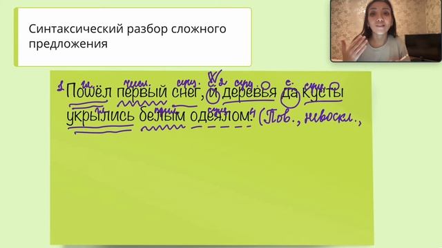 Синтаксический разбор сложного предложения (5 класс) смотреть онлайн