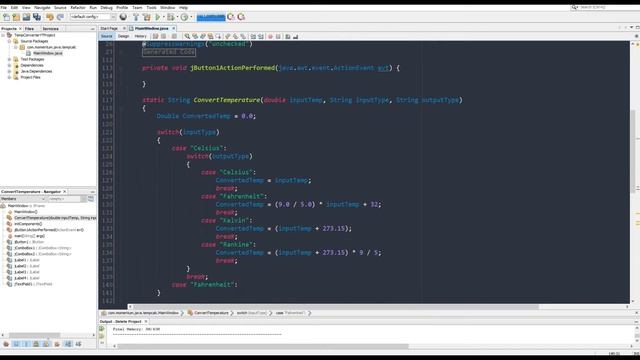 Temperature Converter using Java and the NetBeans IDE смотреть онлайн