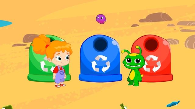 Aprende a cepillarte los dientes con Groovy el Marciano y Phoebe | Dibujos animados educativos смотреть онлайн