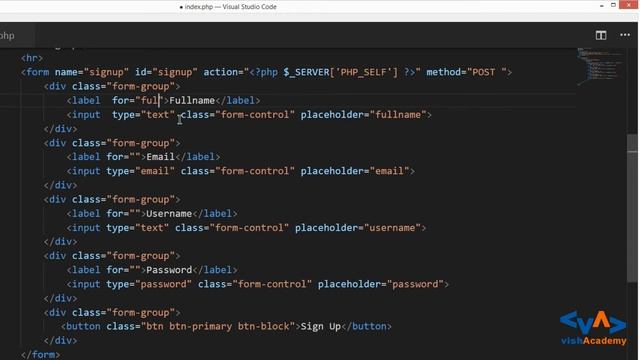 Create A Bootstrap Form | PHP CRUD Operations tutorials in Hindi Urdu | vishAcademy смотреть онлайн