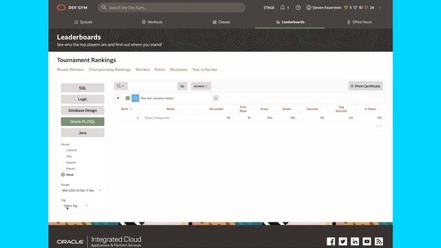 Using Oracle Dev Gym Ranking Tags смотреть онлайн