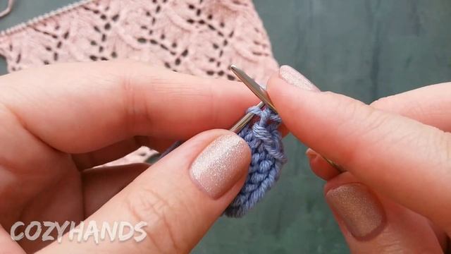 Красивый ажурный узор Виноградная лоза для вязания плечевых изделий, палантинов смотреть онлайн