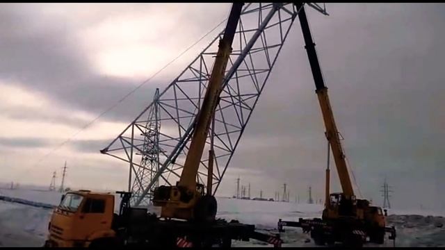 Установка опоры у 110-2+9 мт смотреть онлайн