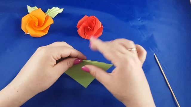 Как сделать розы из бумаги. Оригами смотреть онлайн