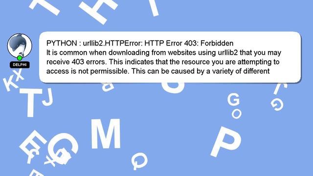 PYTHON : urllib2.HTTPError: HTTP Error 403: Forbidden смотреть онлайн