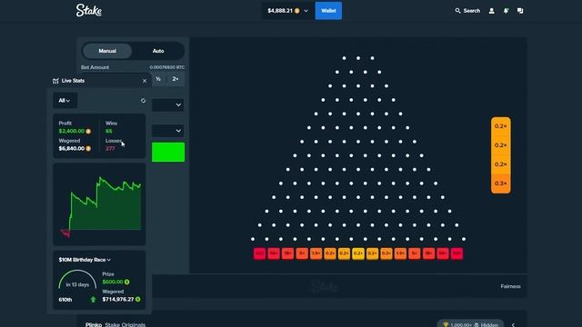 DROPPING 1,000 BALLS ON STAKE PLINKO.. PROFIT