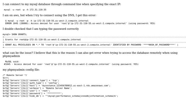 DevOps & SysAdmins: Weird connect to remote mysql database issue смотреть онлайн