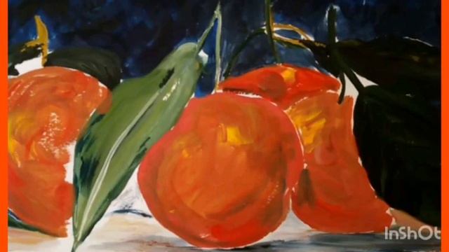 Рисуем мандарины. смотреть онлайн