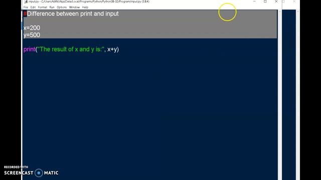 PYTHON-Difference Between Print and Input.. смотреть онлайн
