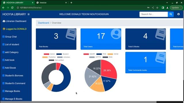 Système de Gestion d'une Bibliothèque Scolaire ou Universitaire Python Django смотреть онлайн