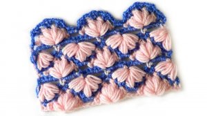 Двухцветный объемный узор