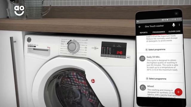 Hoover H3W492DE/1 Washing Machine Product Overview | ao.com смотреть онлайн