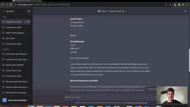 Write a Job Cover Letter with ChatGPT смотреть онлайн