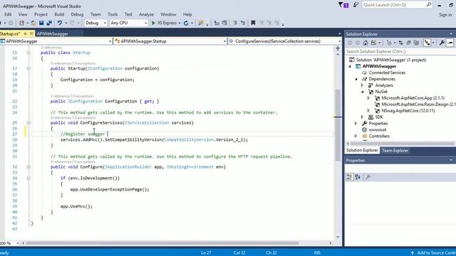 How to use Swagger with AspNet Core Web API Application смотреть онлайн
