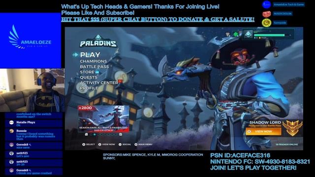 PALADINS NINTENDO SWITCH LIVE! 7/28/18 смотреть онлайн