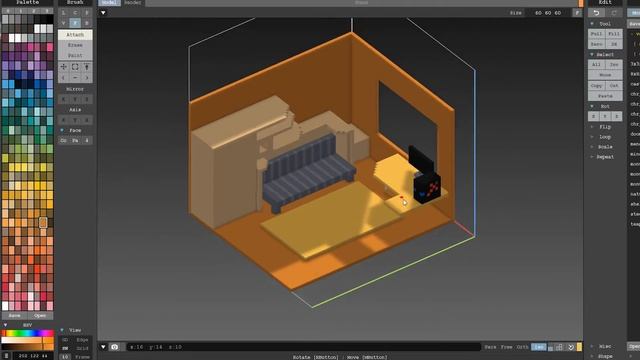 КАК СДЕЛАТЬ 3D КОМНАТУ! - MagicaVoxel ТУТОР! смотреть онлайн