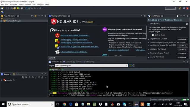 Angular 2 Setup ,First Angular program using eclipse IDE смотреть онлайн