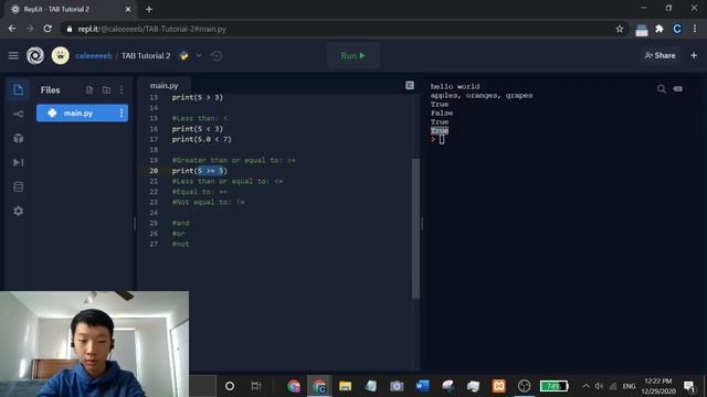 Intro to Programming and Python Part 4 Concatenation and boolean operators смотреть онлайн