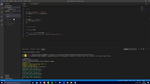 TELEFONA SMS GÖNDEREN UYGULAMA KODLAMAK (Node.js) смотреть онлайн