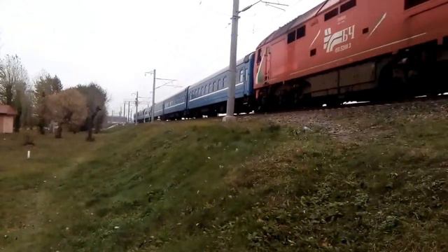 Тепловоз ТЭП70БС-009 с поездом №613 Могилев - Солигорск смотреть онлайн