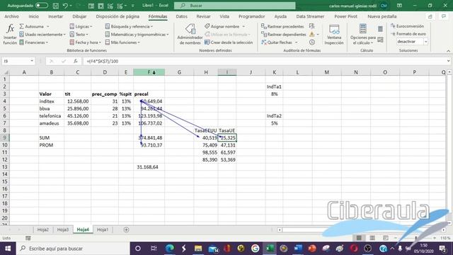 Curso online de Microsoft Excel Intermedio - Lección X - Auditoría de Fórmulas смотреть онлайн