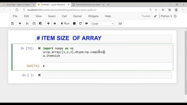 ATTRIBUTES OF ARRAY IN NUMPY LIBRARY смотреть онлайн