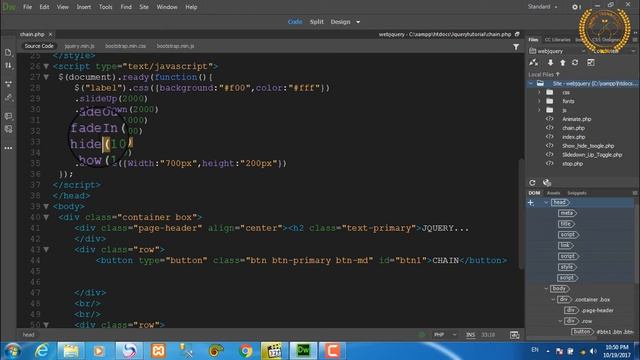 Qhia website jquery(Chain) part9 смотреть онлайн