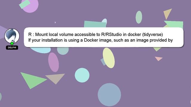 R : Mount local volume accessible to R/RStudio in docker (tidyverse) смотреть онлайн
