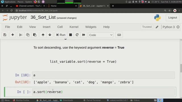 #36 List Sort In Python With Examples | Ascending , Descending , Reverse() , Case - Insensitive смотреть онлайн