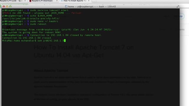 Installing Tomcat 7 on Raspberry Pi using apt-get смотреть онлайн