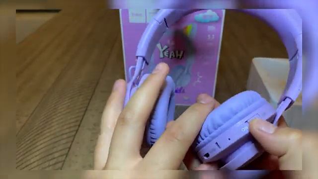 Audífonos Bluetooth Hoco W39 con lindas orejas de Gato ? y Luces ? ✅ смотреть онлайн