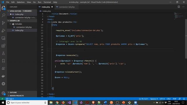 Tutoriel - Requêtes BD avec paramètres en PHP смотреть онлайн