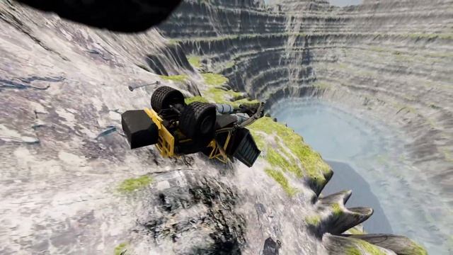 BeamNG drive - Leap Of Death Car Jumps & Falls Into Red water смотреть онлайн