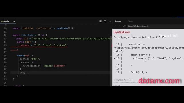 Fetch data from your database in React without any back-end code with https://dotenx.com смотреть онлайн