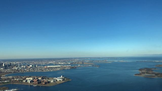 4K UHD COCKPIT VIEW OF LANDING AT BOSTON LOGAN AIRPORT RWY 04R смотреть онлайн