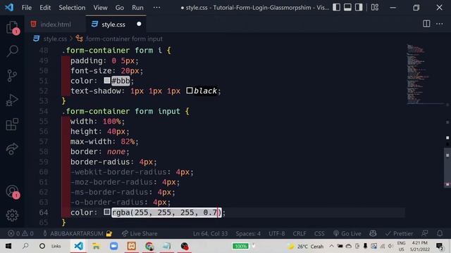Tutorial Membuat Form Login HTML, CSS, PHP, MySQL ~ NGOBAR BAKRICODE#2 смотреть онлайн