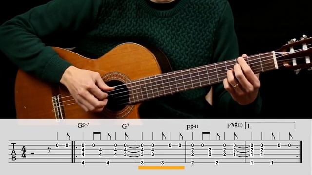 One Note Samba Guitar Lesson - Fingerpicking TABS And Chords - Great First Bossa Nova Fingerstyle!