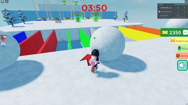 СНЕЖНАЯ ГОНКА С ДРУЗЬЯМИ В РОБЛОКСЕ / SNOW RACE ROBLOX смотреть онлайн