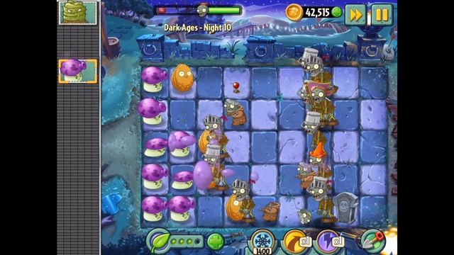 Plants vs Zombies 2 | Dark Ages Night 10 | Walkthrough смотреть онлайн