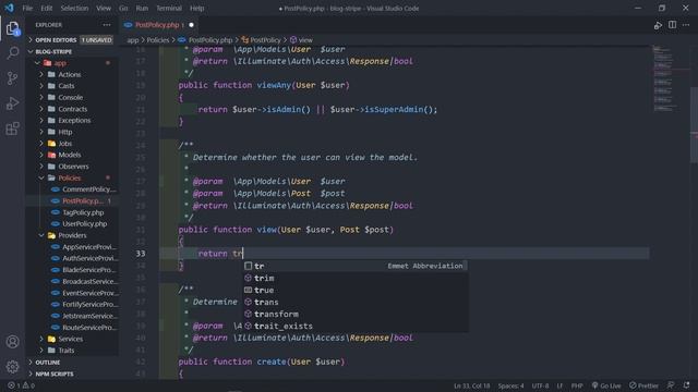 Post CRUD - Update PostPolicy | Create a membership blog with Laravel & Stripe | Part 49 смотреть онлайн