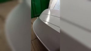 Покраска пластиковой лодки (начало).