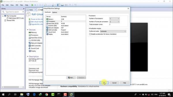 Part 1 Linux : Install requirements download and install VMware, ultra iso, Kali Linux and WiFi sla