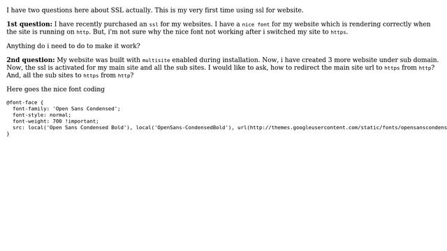 Wordpress: Nice font not working when http to https - SSL Issue смотреть онлайн